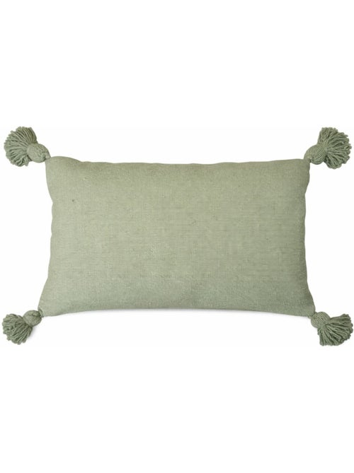 Housse de coussin en laine à pompons - Kiabi Housse de coussin en laine à pompons - Kiabi