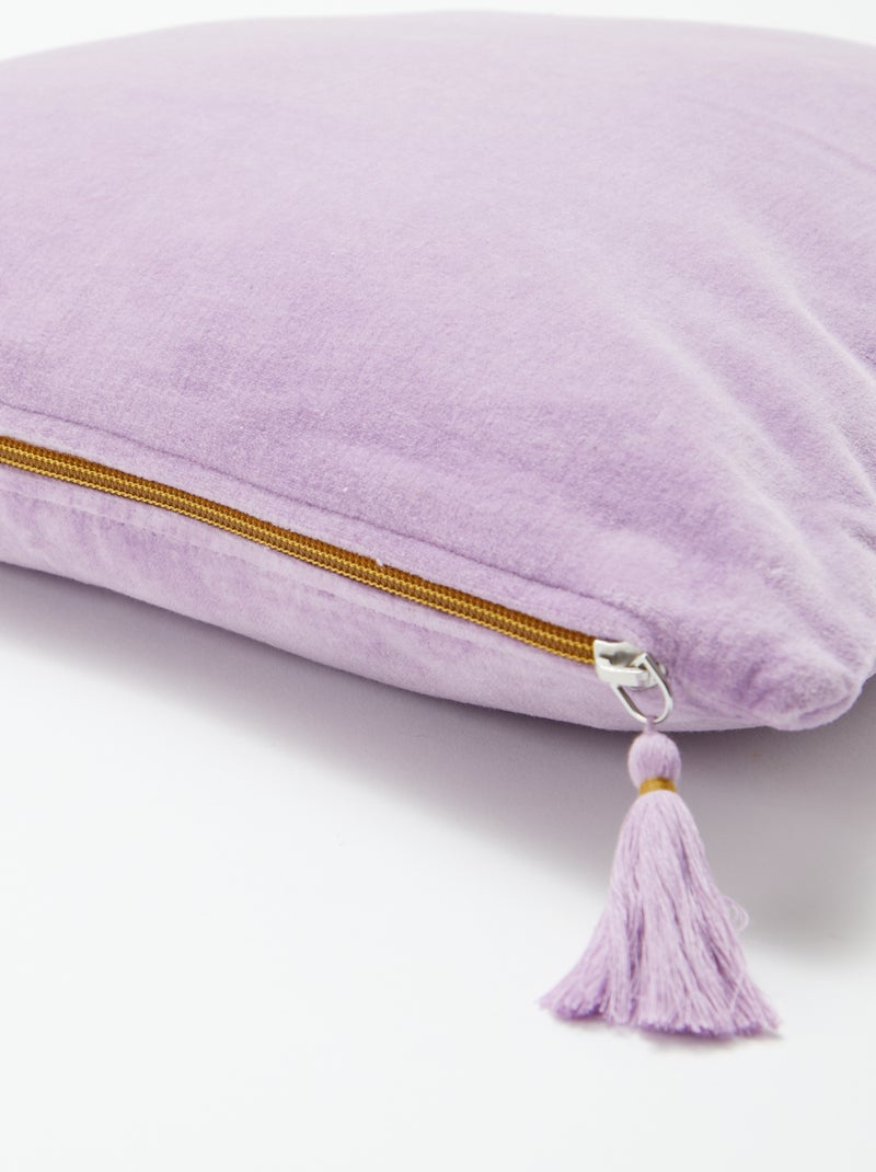 Housse de coussin en velours (45 x 45 cm) VIOLET - Kiabi
