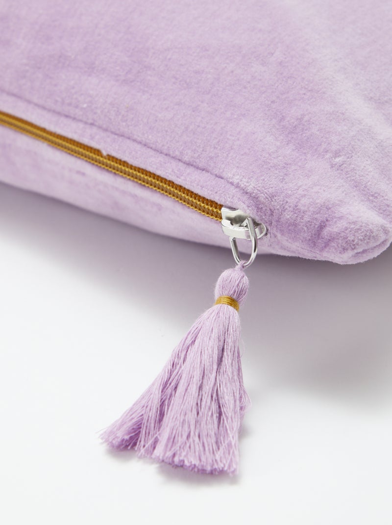 Housse de coussin en velours (45 x 45 cm) VIOLET - Kiabi