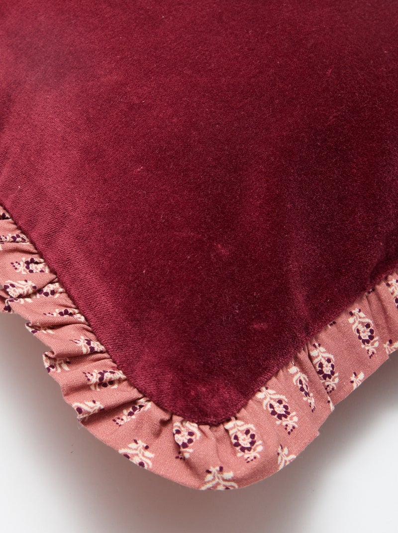 Housse de coussin en velours et imprimée (30x50 cm) - Kiabi Home Marron - Kiabi