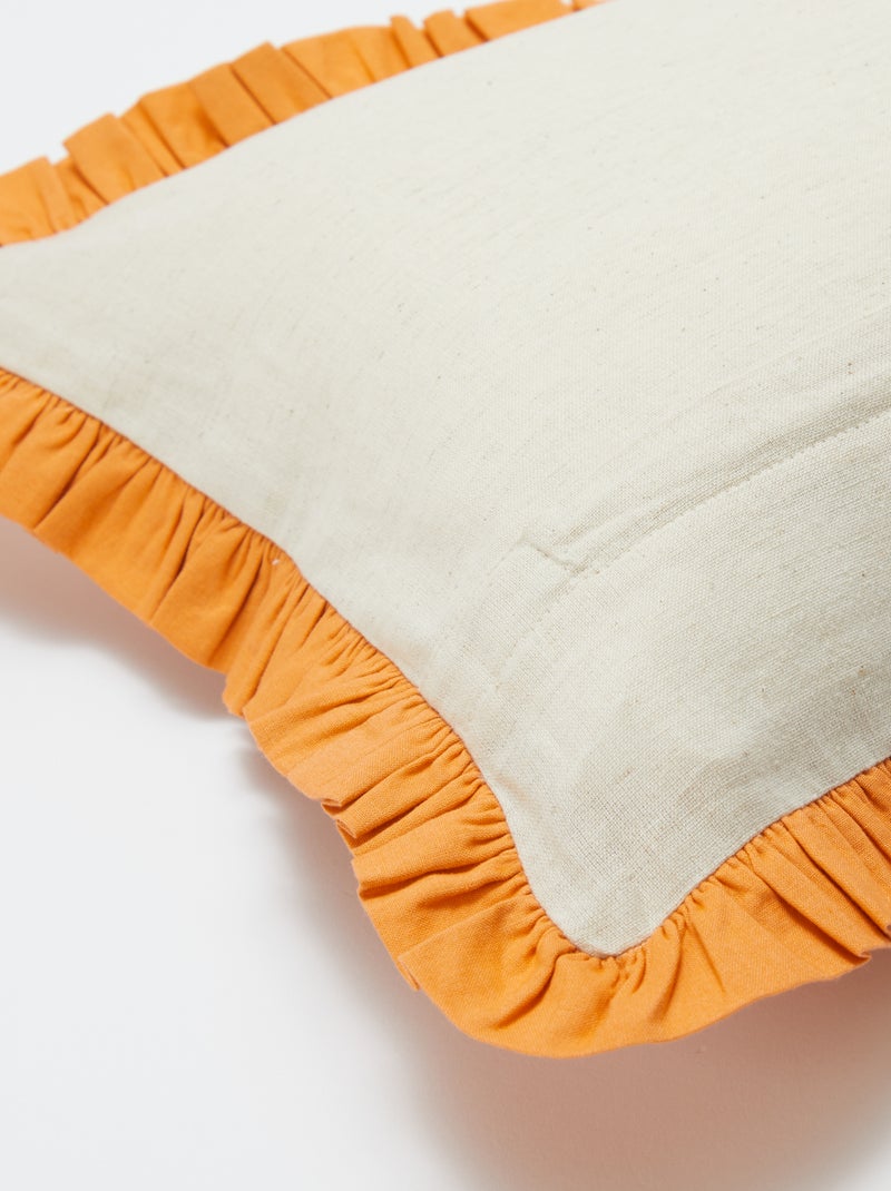 Housse de coussin fantaisie (50x30 cm) - Kiabi Home ORANGE - Kiabi