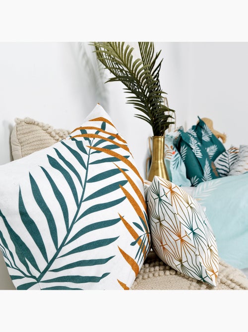 Housse de coussin Foliage mint "Happyfriday" - Kiabi Housse de coussin Foliage mint "Happyfriday" - Kiabi
