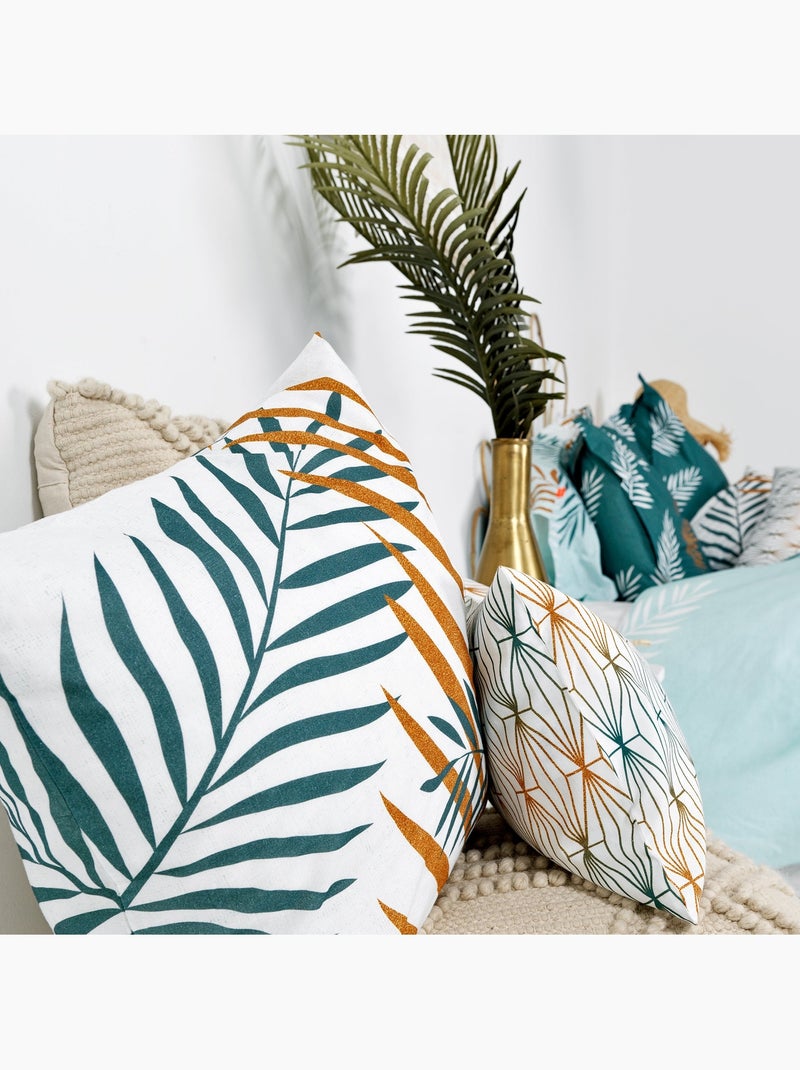 Housse de coussin Foliage mint "Happyfriday" Multicolore - Kiabi