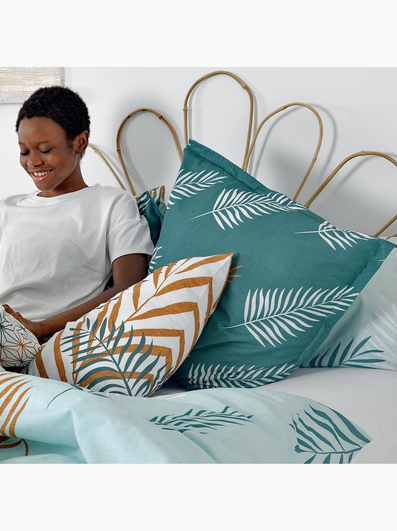 Housse de coussin Foliage mint "Happyfriday" Multicolore - Kiabi