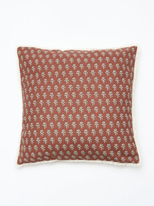 Housse de coussin imprimée fleurs (45x45 cm) - Kiabi Home - Kiabi