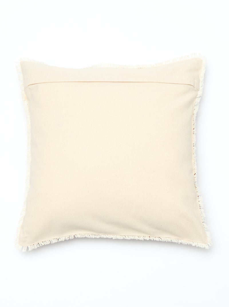Housse de coussin imprimée fleurs (45x45 cm) - Kiabi Home Beige - Kiabi