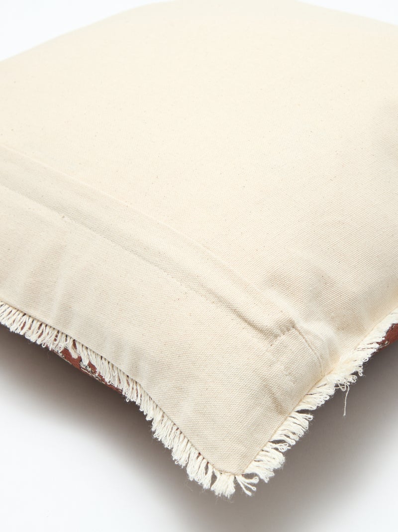Housse de coussin imprimée fleurs (45x45 cm) - Kiabi Home Beige - Kiabi