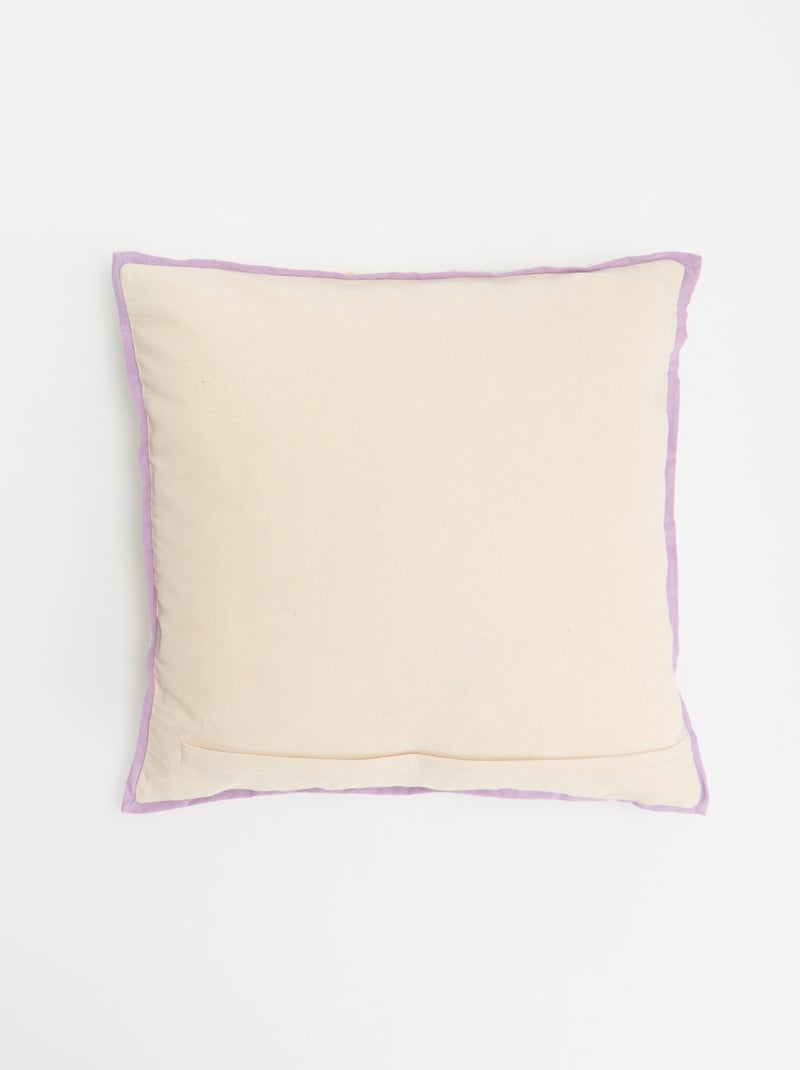 Housse de coussin imprimée Violet - Kiabi