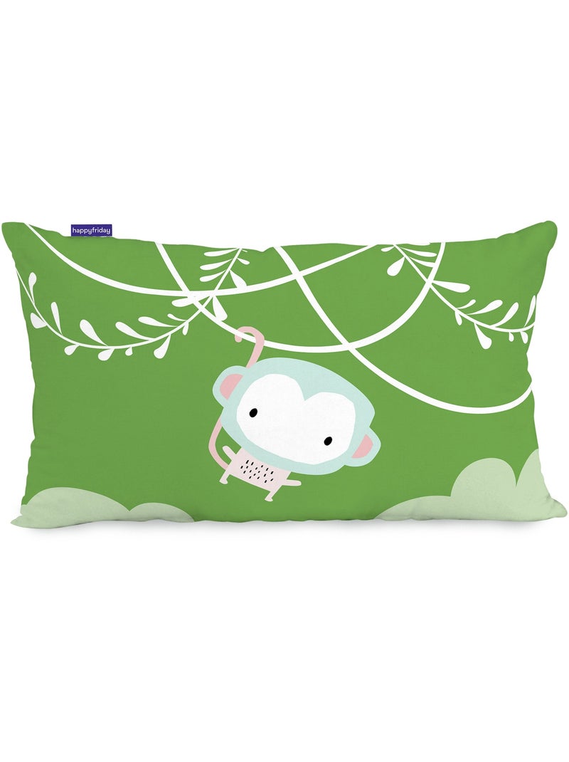 Housse de coussin Macaque "Happyfriday" Multicolore - Kiabi