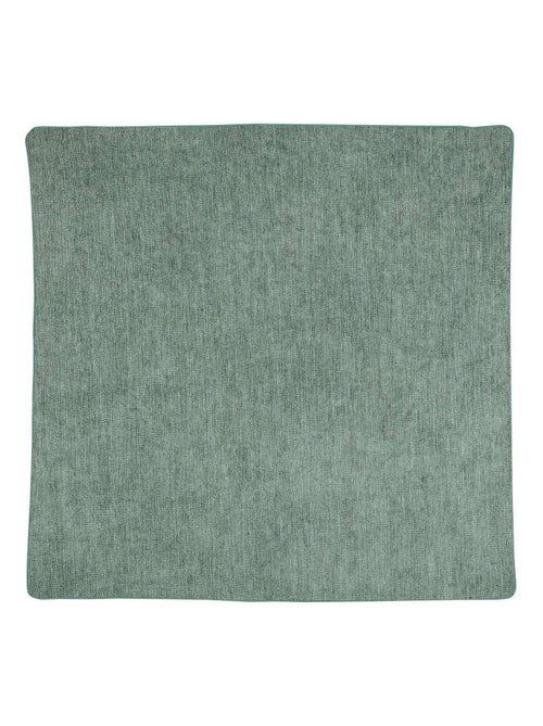 Housse de coussin passepoilée  - effet velours - Kiabi