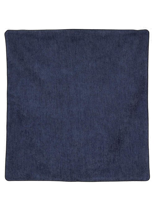 Housse de coussin passepoilée  - effet velours - Kiabi