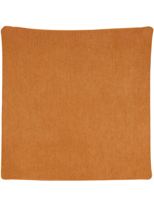 Housse de coussin passepoilée  - effet velours - Kiabi