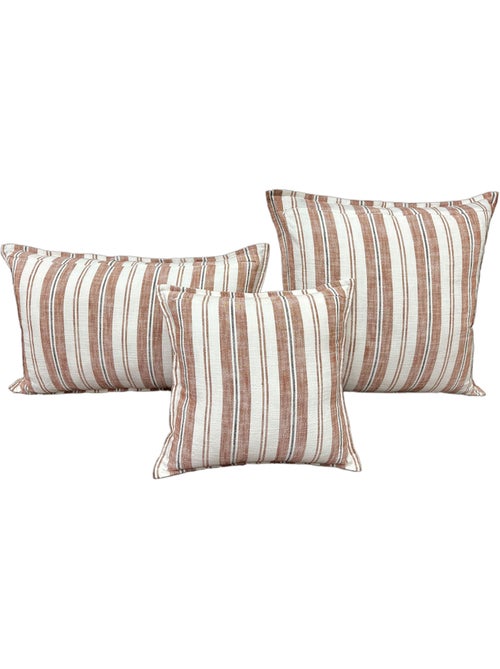 Housse de coussin recto-verso 100% coton rayures tapissier lourmarin - Kiabi Housse de coussin recto-verso 100% coton rayures tapissier lourmarin - Kiabi