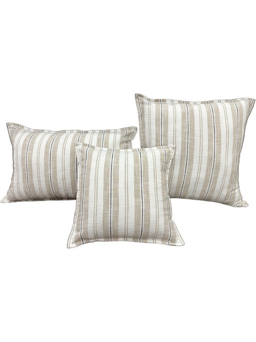 Housse de coussin recto-verso 100% coton rayures tapissier lourmarin - Kiabi Housse de coussin recto-verso 100% coton rayures tapissier lourmarin - Kiabi