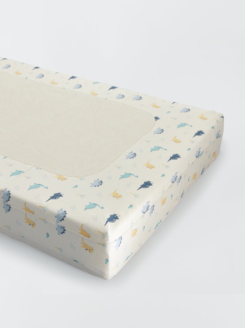 Housse de matelas à langer Blanc 'dino' - Kiabi