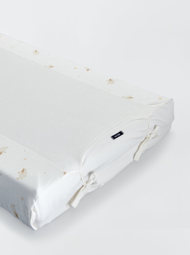 Housse de matelas à langer Blanc 'mouton' - Kiabi