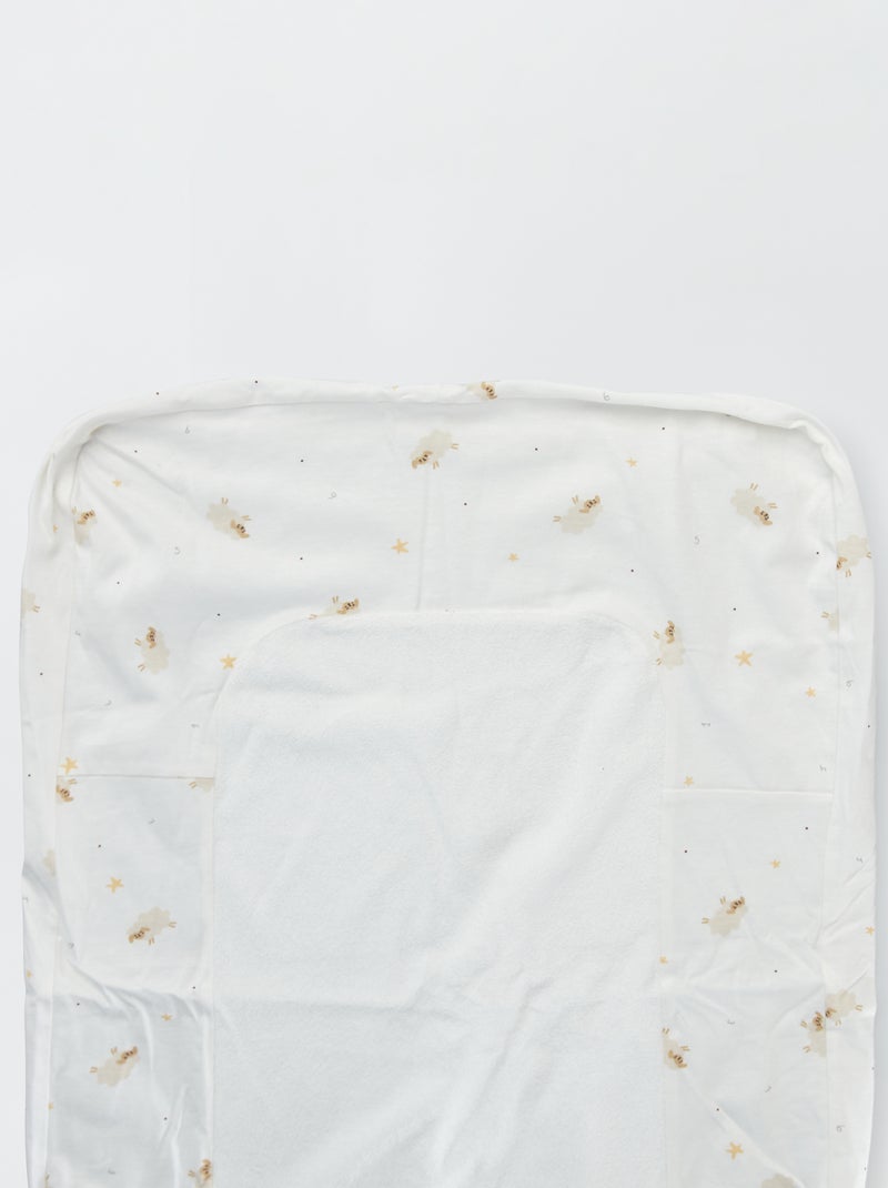 Housse de matelas à langer Blanc 'mouton' - Kiabi