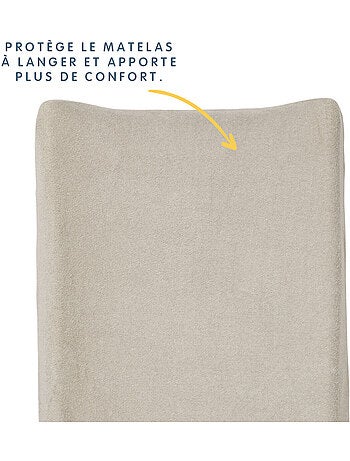 Housse de matelas à langer en éponge 50x70 cm Taupe - Babycalin