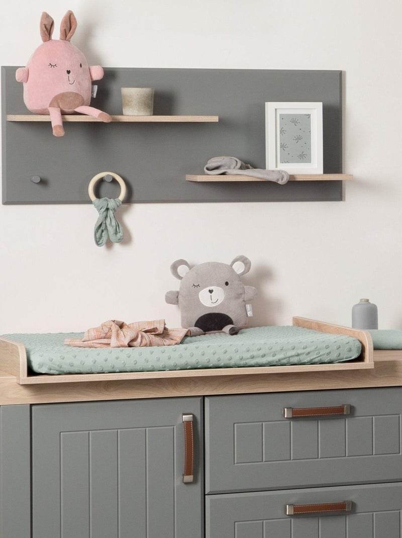 Housse de matelas à langer extensible en coton bio 'Lil Planet' ROBA Vert d'eau - Kiabi