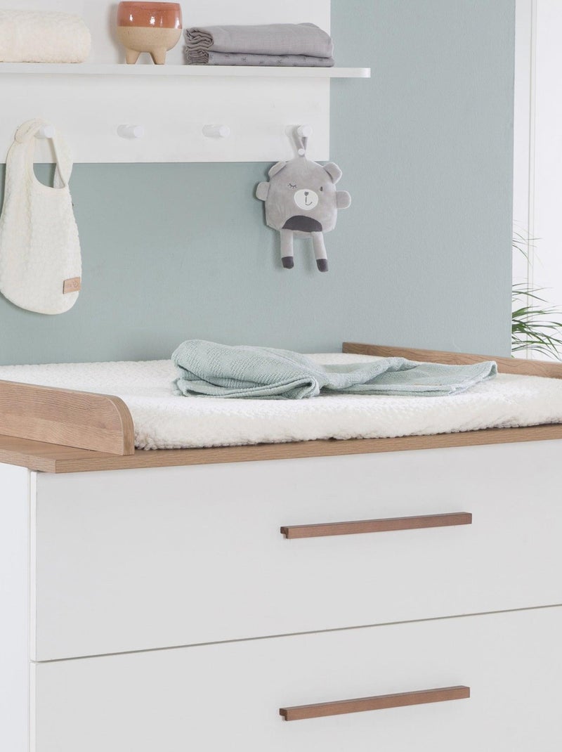 Housse de matelas à langer extensible en coton bio 'Seashells' ROBA Ecru - Kiabi