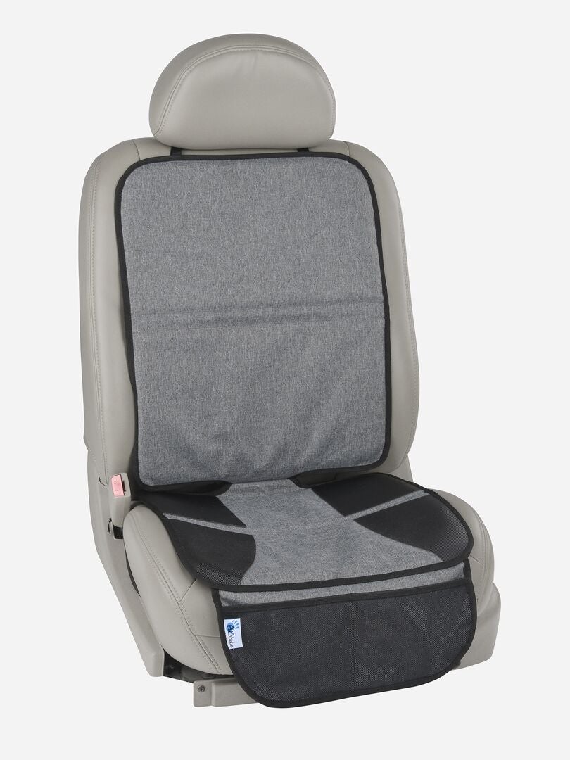 Lot De 2 Housses De Siège Auto Avant Grises - Polyester Ergonomique, Lavables, Bonne Qualité