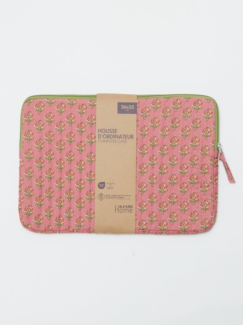 Housse d'ordinateur ou tablette 15 pouces - Kiabi Home Rose - Kiabi