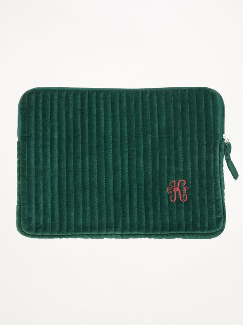 Housse ordinateur 'Kiabi x Painvin' en velours coton - Kiabi