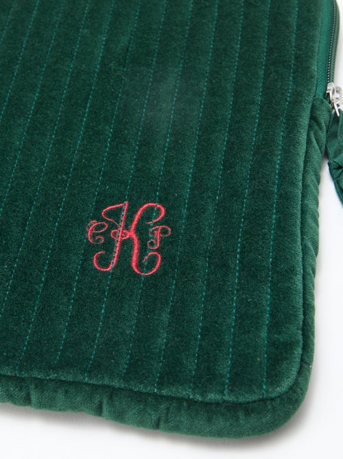 Housse ordinateur 'Kiabi x Painvin' en velours coton - Kiabi