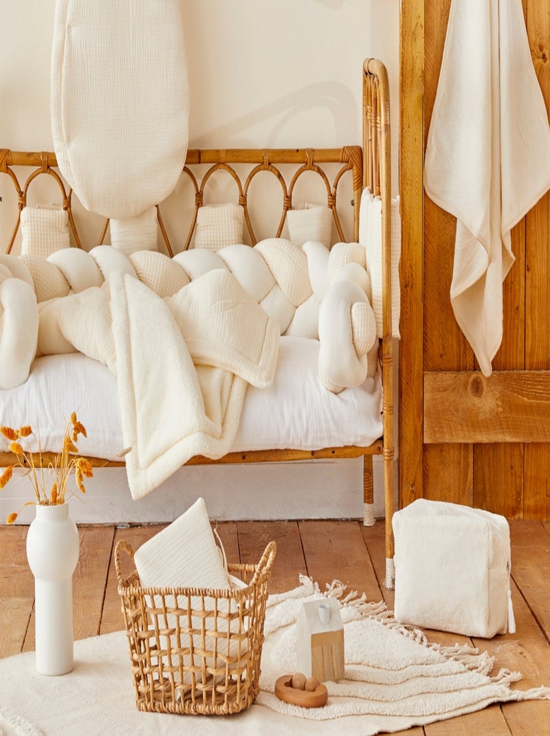 Housse pour matelas à langer bébé 100 % coton mix and match Ecru - Kiabi