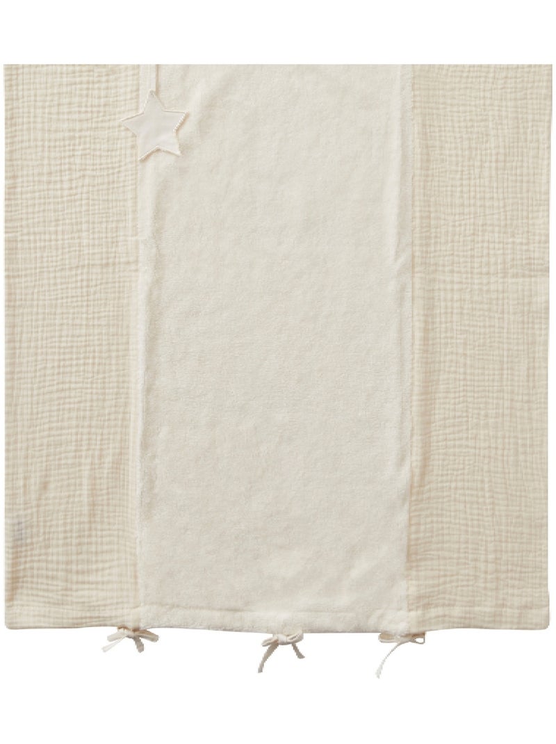 Housse pour matelas à langer bébé 100 % coton mix and match Ecru - Kiabi