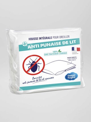 Housse pour oreiller anti punaise de lit