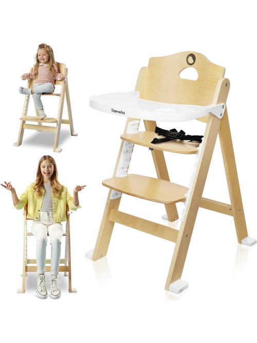 Houten 3-in-1 kinderstoel LIONELO Floris – Meegroeiend – 5-puntsgordel – Tot 40 kg - Kiabi Houten 3-in-1 kinderstoel LIONELO Floris – Meegroeiend – 5-puntsgordel – Tot 40 kg - Kiabi