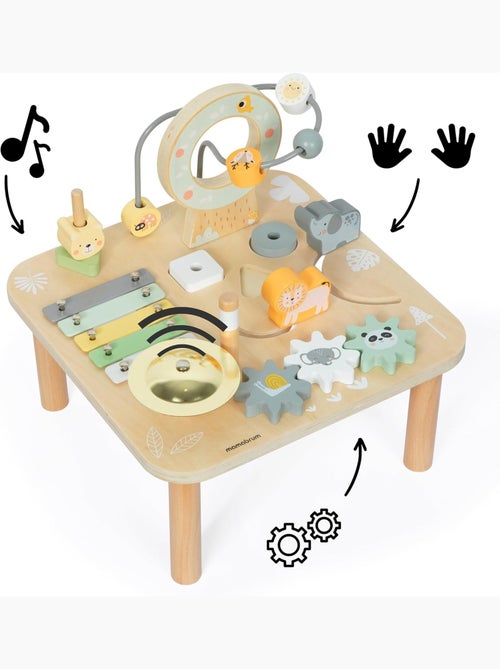 Houten activiteitentafel 7-in-1 jungle met speelfuncties voor baby's vanaf 9 maanden - Kiabi Houten activiteitentafel 7-in-1 jungle met speelfuncties voor baby's vanaf 9 maanden - Kiabi