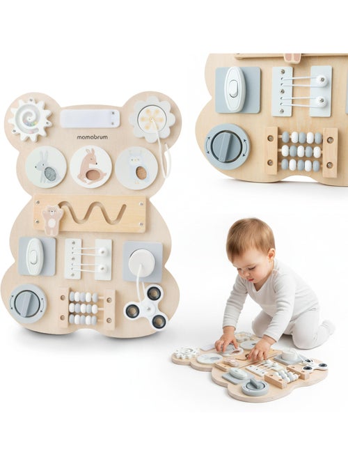 Houten activity board beertje montessori teddy board mamabrum - Kiabi Houten activity board beertje montessori teddy board mamabrum - Kiabi