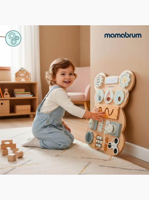 Houten activity board beertje montessori teddy board mamabrum - Kiabi Houten activity board beertje montessori teddy board mamabrum - Kiabi