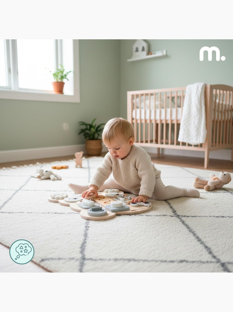 Houten activity board beertje montessori teddy board mamabrum N.v.t. - Kiabi
