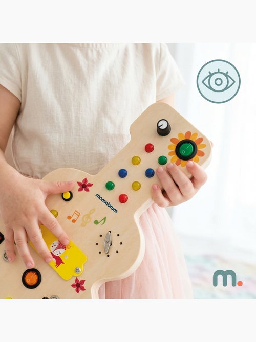 Houten activity board gitaar met led en muziek kinderen mamabrum - Kiabi Houten activity board gitaar met led en muziek kinderen mamabrum - Kiabi