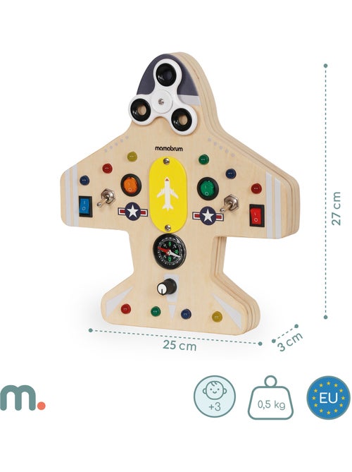 Houten activity board vliegtuig met 10 led kinderen mamabrum - Kiabi Houten activity board vliegtuig met 10 led kinderen mamabrum - Kiabi