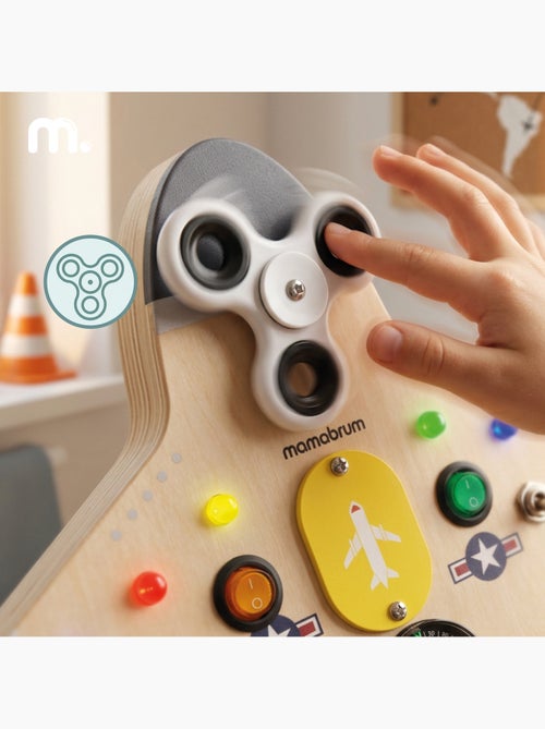 Houten activity board vliegtuig met 10 led kinderen mamabrum - Kiabi Houten activity board vliegtuig met 10 led kinderen mamabrum - Kiabi