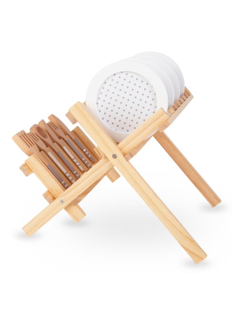 Houten afdruiprek en keukenservies speelgoed mamabrum - Kiabi Houten afdruiprek en keukenservies speelgoed mamabrum - Kiabi