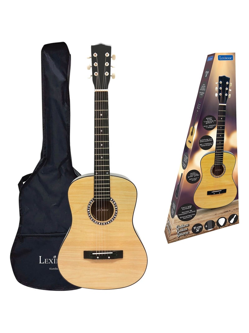 Houten akoestische gitaar - 36''/91 cm met draagtas Beige - Kiabi