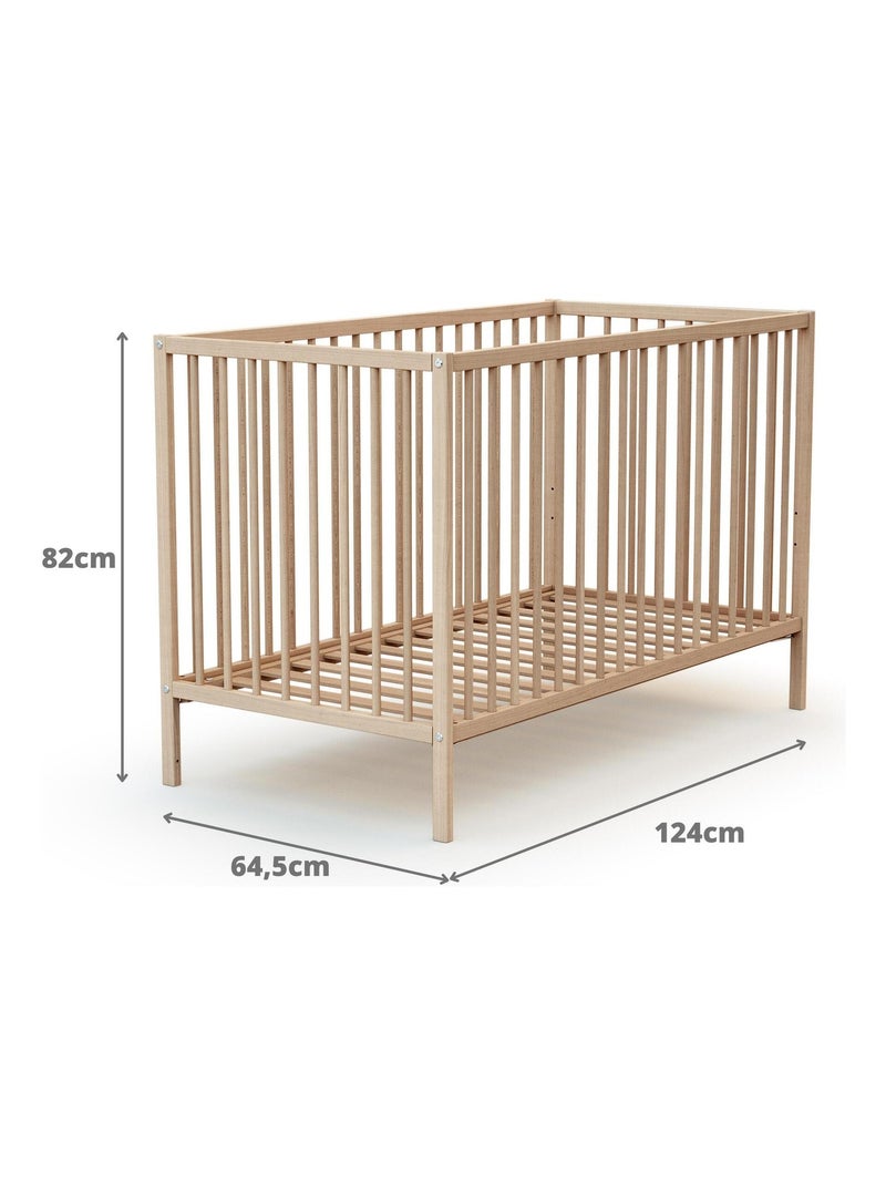 Houten babybedje one Hazelnootbruin - Kiabi