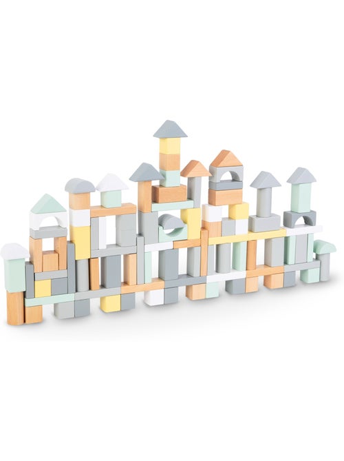 Houten bouwblokken kind 100 stuks educatief speelgoed mamabrum - Kiabi Houten bouwblokken kind 100 stuks educatief speelgoed mamabrum - Kiabi