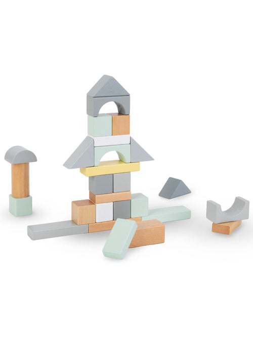 Houten bouwblokken kind 100 stuks educatief speelgoed mamabrum - Kiabi Houten bouwblokken kind 100 stuks educatief speelgoed mamabrum - Kiabi