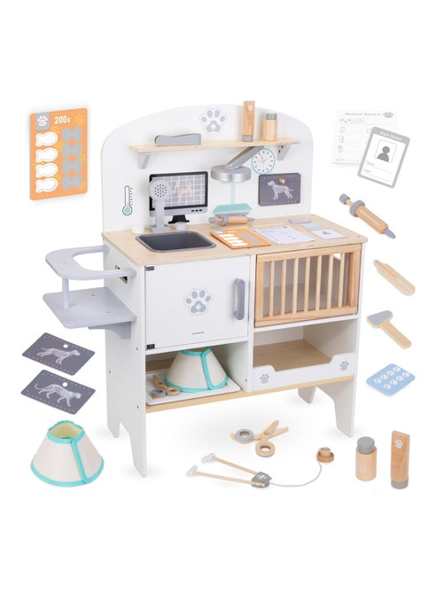 Houten dierenartsset voor kinderen vanaf 3 jaar met station en medische accessoires - Kiabi Houten dierenartsset voor kinderen vanaf 3 jaar met station en medische accessoires - Kiabi