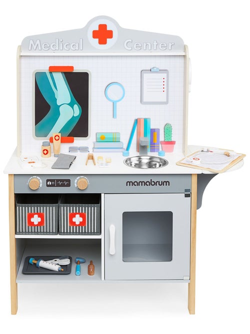 Houten dokterspraktijk voor kinderen – behandelcentrum met 20 accessoires - Kiabi Houten dokterspraktijk voor kinderen – behandelcentrum met 20 accessoires - Kiabi