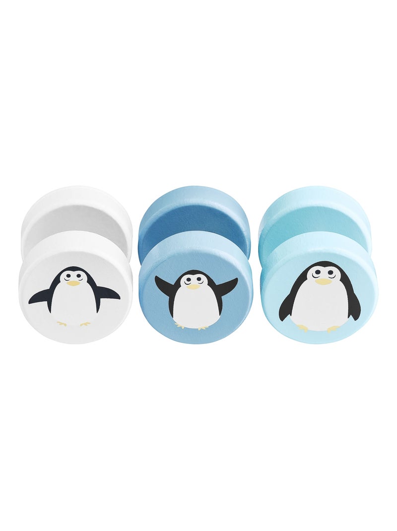 Houten dubbelzijdig schuiflabyrint "pool & pinguïns" – educatief speelgoed voor peuters N.v.t. - Kiabi