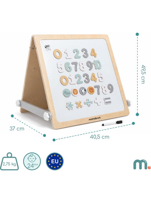 Houten dubbelzijdig speelbord 2-in-1 magnetisch & sensorisch 49x37cm mamabrum - Kiabi Houten dubbelzijdig speelbord 2-in-1 magnetisch & sensorisch 49x37cm mamabrum - Kiabi