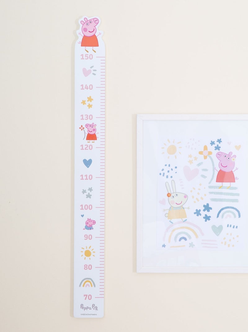 Houten groeimeter 'Peppa Pig' - ROBA Wit Roze - Kiabi