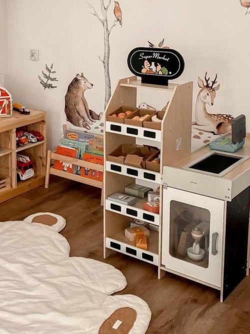 Houten groentekraam voor kinderen – grote speelwinkel - Kiabi Houten groentekraam voor kinderen – grote speelwinkel - Kiabi